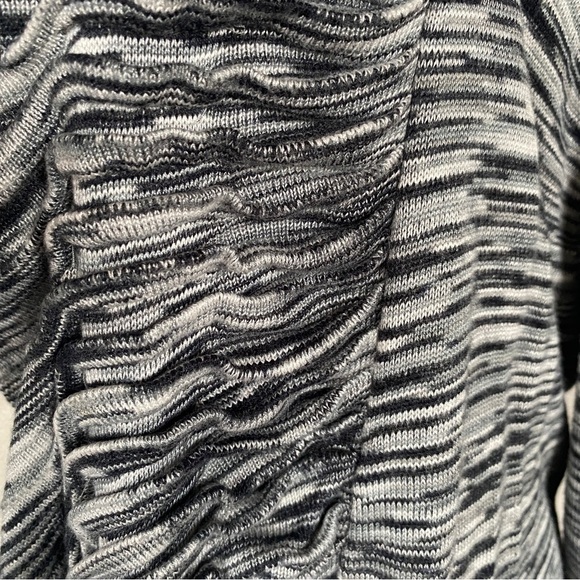 Alfani black & white space dyed long sleeve open front cardigan women’s large - Picture 7 of 9